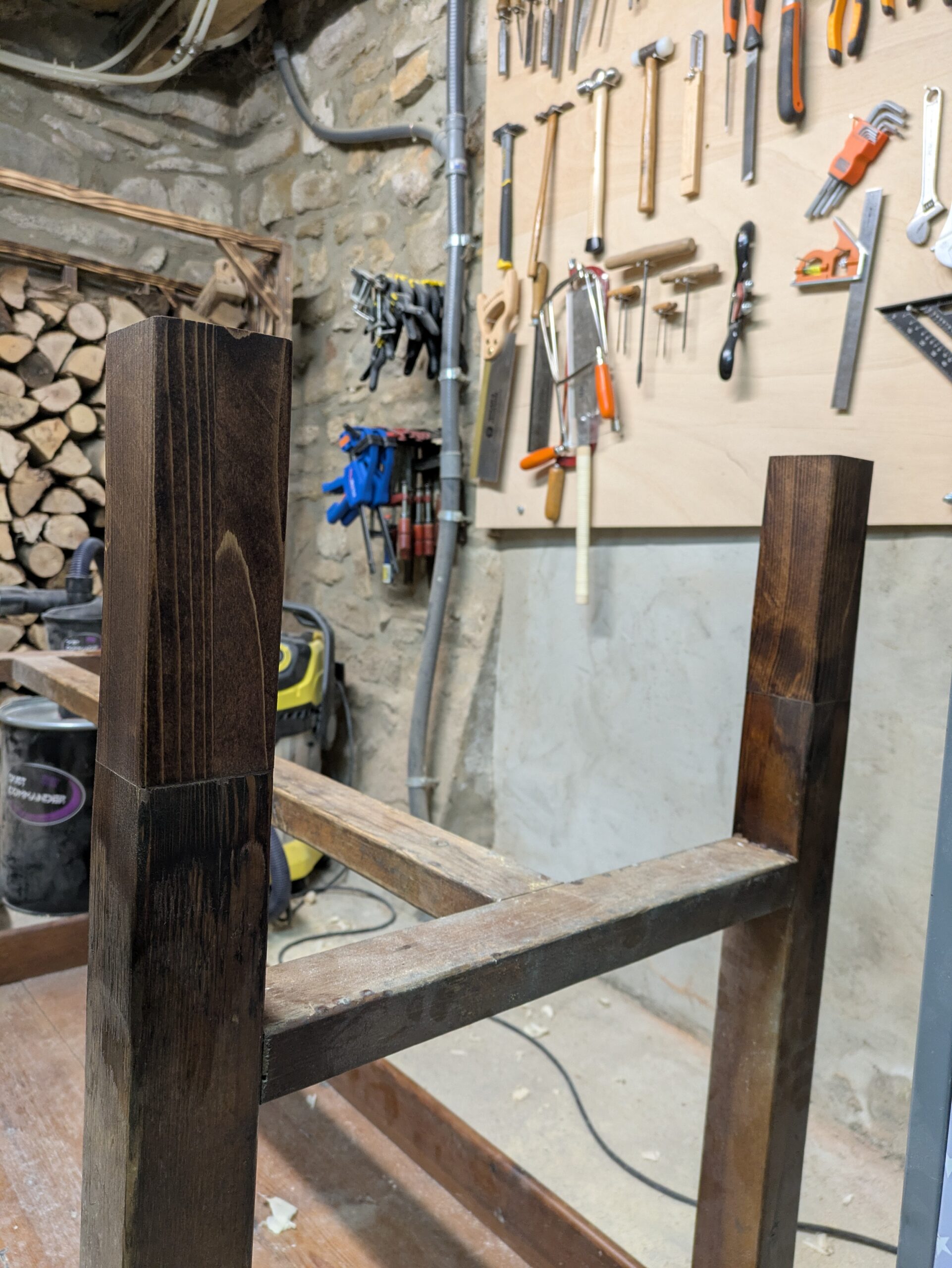 Dining table leg extension